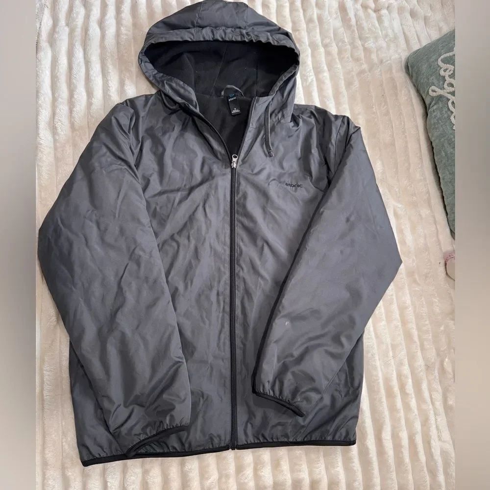 Etonic Golf Weight Woven Hooded Jacket Man Size M Gray